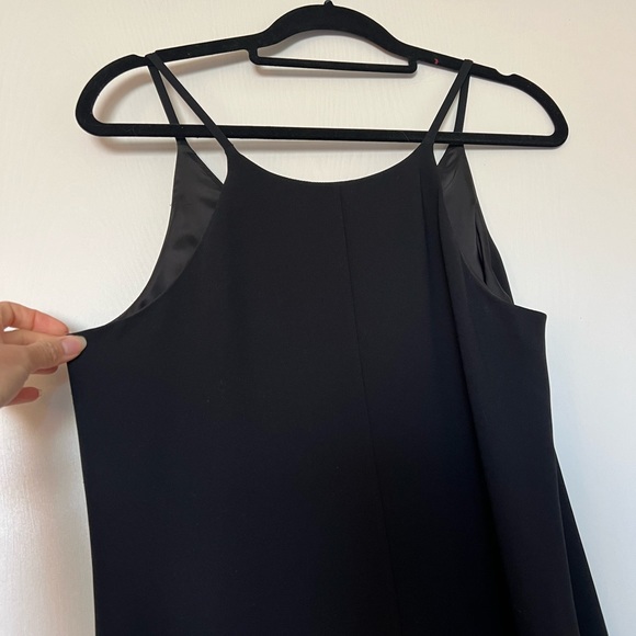 Kyun R Modern Crepe Theory LBD size 8 midi v neck slip dress with lining - Picture 4 of 9